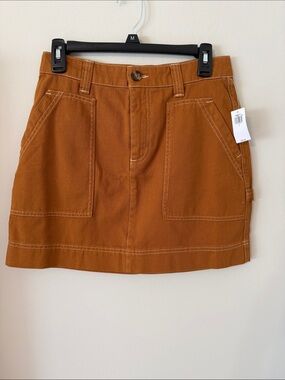 Old Navy Burnt Orange Utility Mini Skirt. NWT